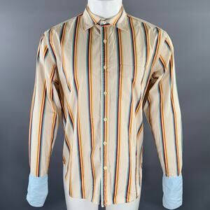PAUL SMITH Size L Pink Blue & Green Mixed Patterns Cotton Long Sleeve Shirt